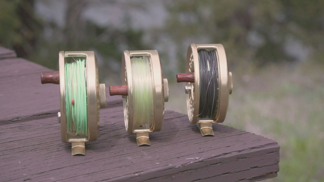 Fly lines in various colors and sizes, an important consideration for fly fishing on a lake.