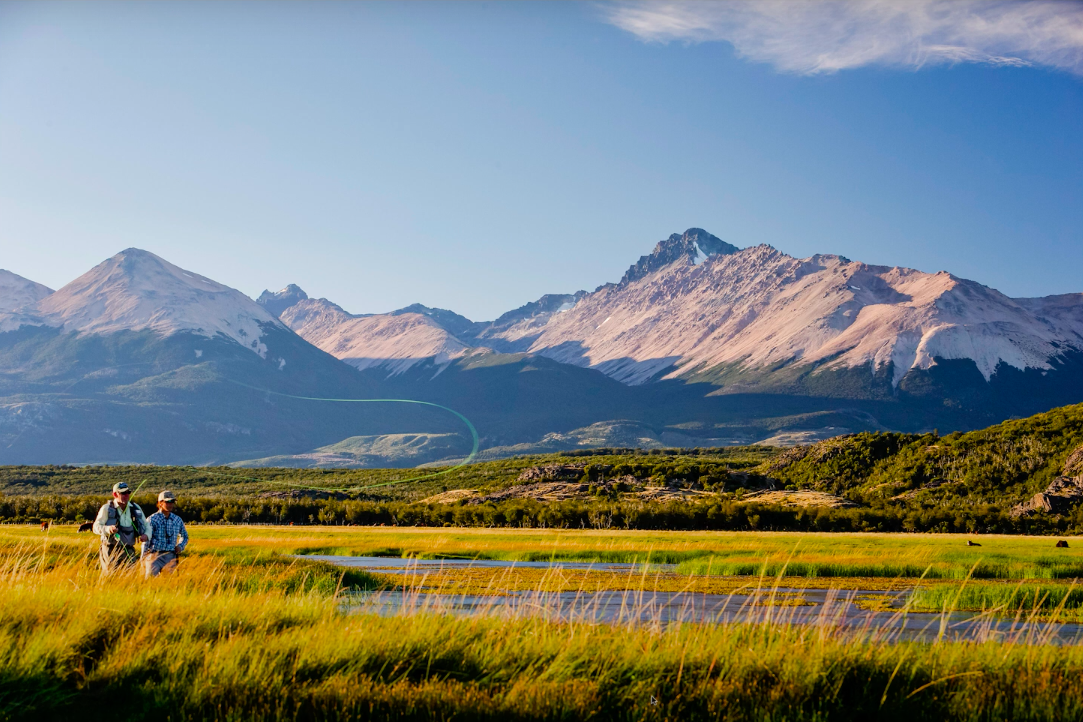 An angler fly fishing Montana