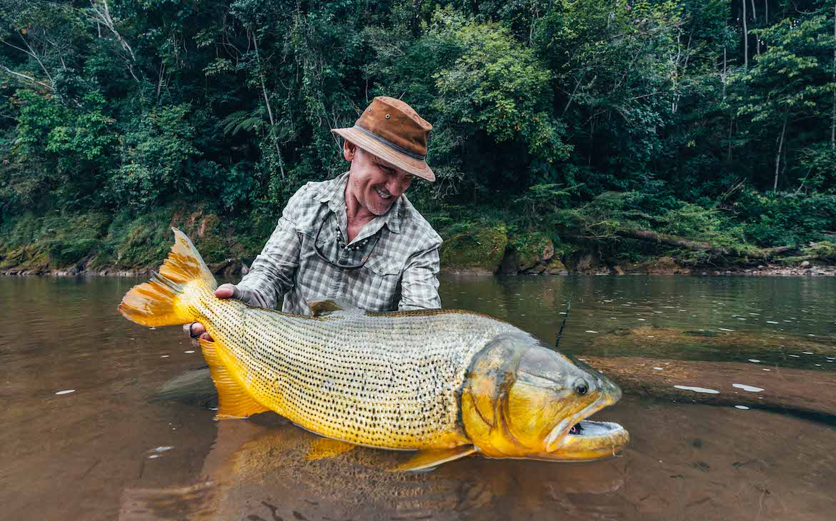 Fly Fishing in Bolivia for huge golden dorado fish - Gabriel Coimbra photo